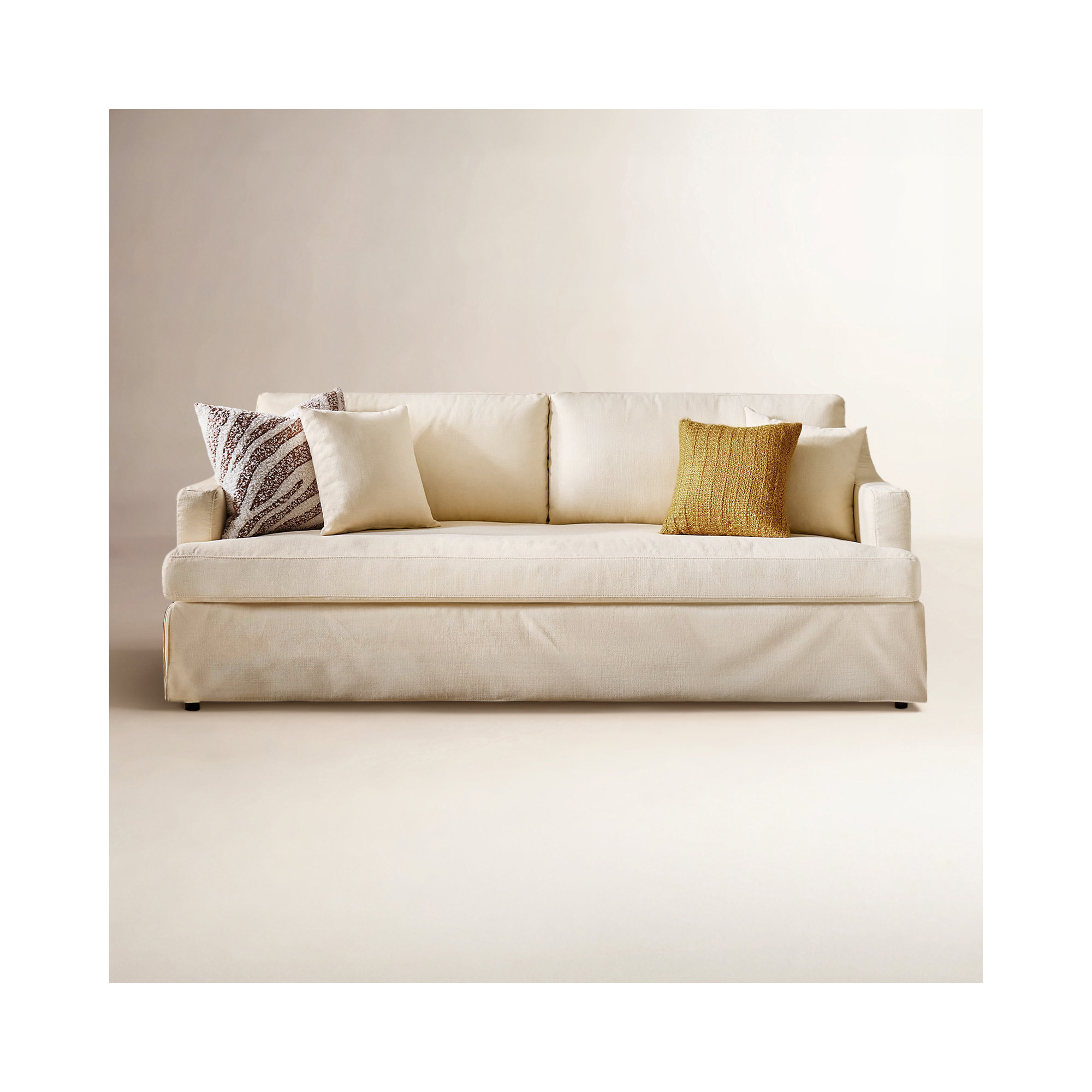 Lucie 88" Slipcovered Sofa, Linen