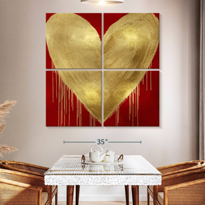 Hardie Big Hearted Gold sur fond rouge