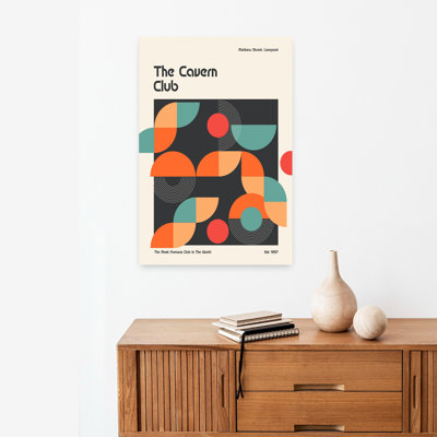 Midcentury Geometric Club Style Abstract Contemporary Wall Art