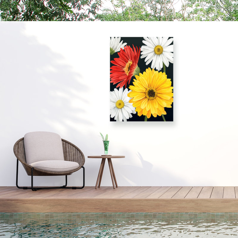 Toile d'extérieur Grace Popp «Gerbera Daisy II», H 19 po x l 14 po x P 1,5 po