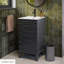 Meuble-lavabo noir 18 po Cascade-98796217