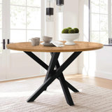 Pinkard 46'' Iron Pedestal Dining Table