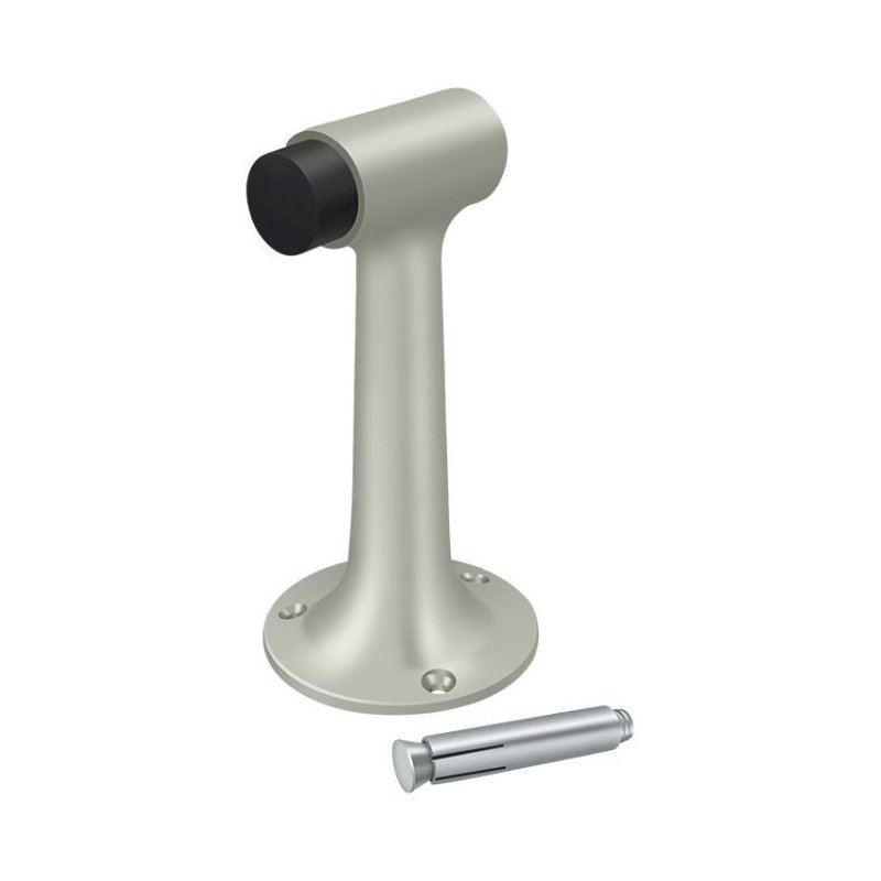 Fixation au sol Deltana DSF600U15, pare-chocs de 6 po, laiton massif nickel brossé HD, Nickel brossé