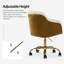 Chaise de travail en velours Adan-911968071