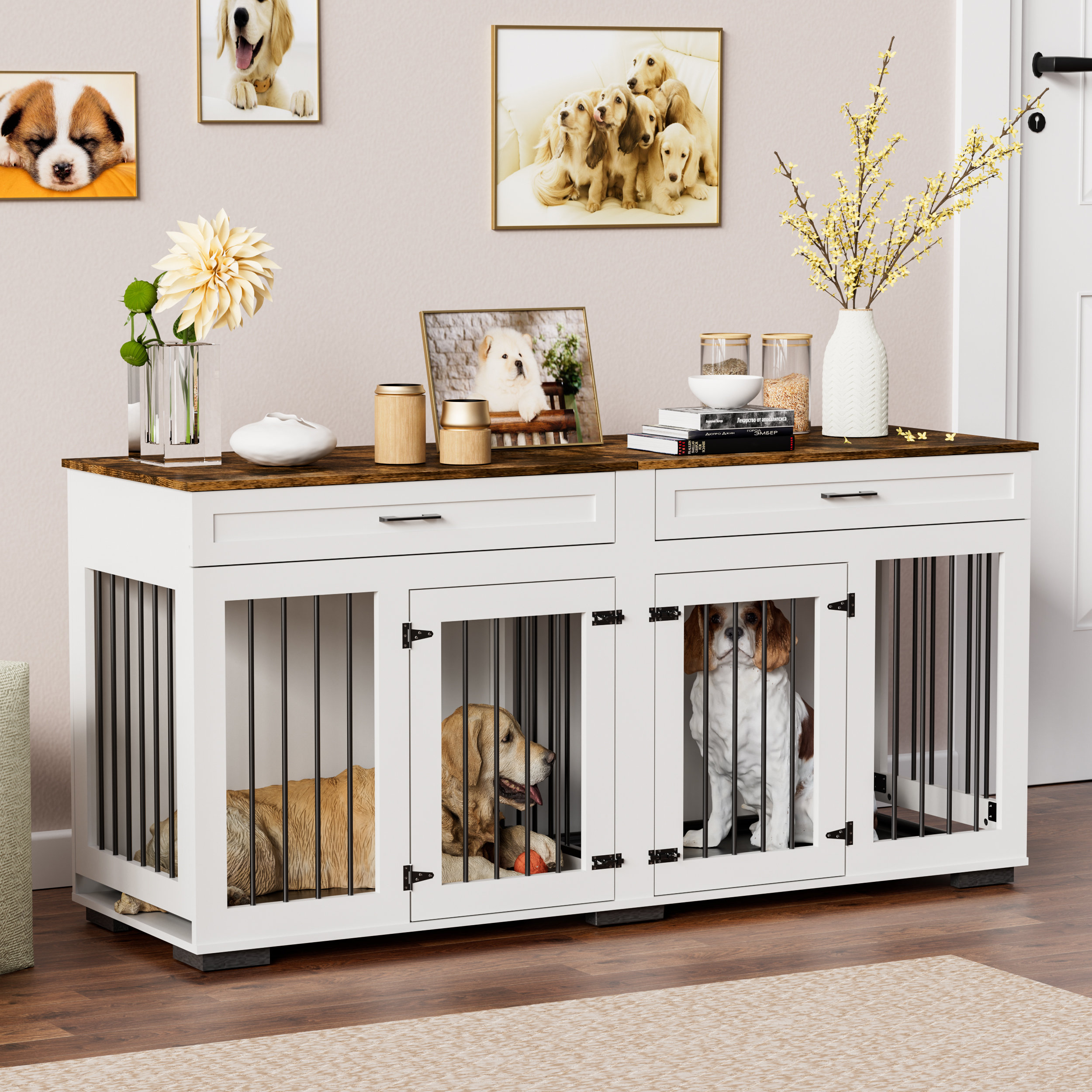 https://assets.wfcdn.com/im/49985896/compr-r85/2524/252433173/large-dog-crate-furniture-wooden-dog-kennel-with-room-divider-and-2-tray-double-doors-with-locks-heavy-duty-dog-kennel-furniture-for-2-large-dogs.jpg