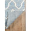Langdon Geometric Handmade Flatweave Wool Blue/Ivory Area Rug-1951910132