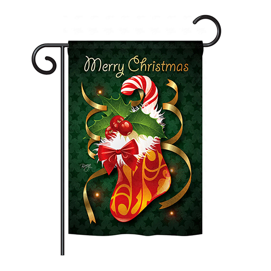 The Holiday Aisle® Swening Double Sided Polyester Christmas Garden Flag ...