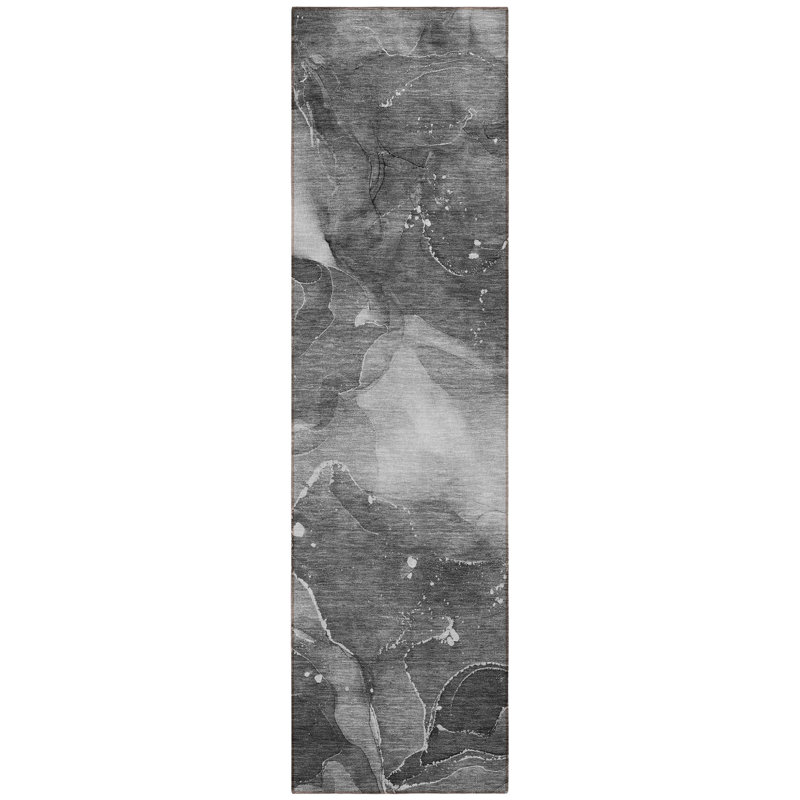 Tapis de couloir d'extérieur 8 po gris