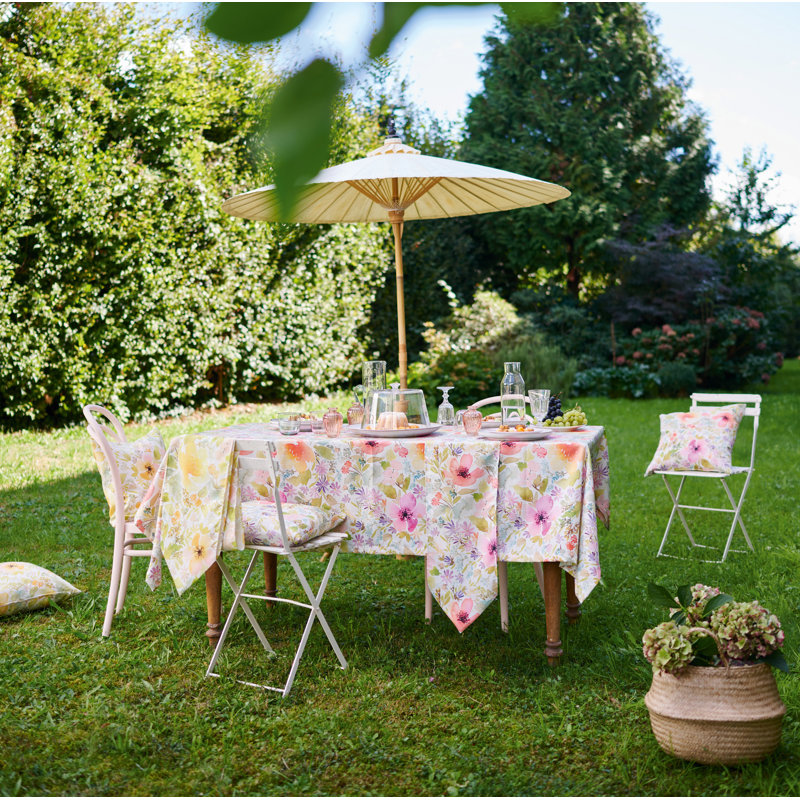 Bailynn Rectangular Floral Tablecloth, Yellow