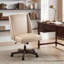 Chaise de bureau pivotante en chenille Mellins-2051790758