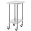 Table de travail en acier inoxydable 61 x 46 x 97 cm, équipée de 4 roulettes, de 3 hauteurs réglables, robuste et idéale pour la préparation des aliments dans les cuisines professionnelles et les restaurants, couleur argent.
