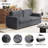 Pull Out Sofa Bed, Full Size Sleeper Sofa, 2 in 1 Convertible Sofa with Memory Foam Mattress, Loveseat Couch for Living Room, office  apartment and Small Space(Grey)-1759769997