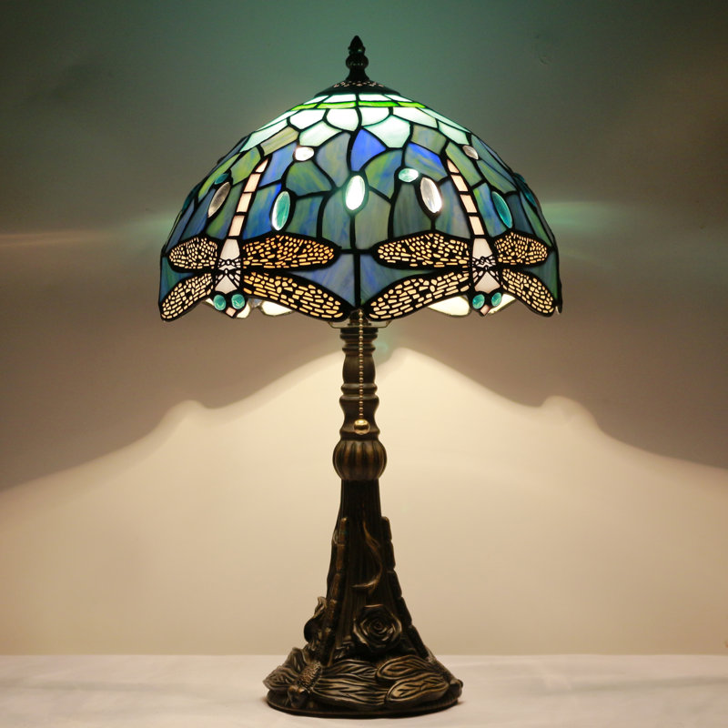 Lampe de table en verre coloré Tiffany