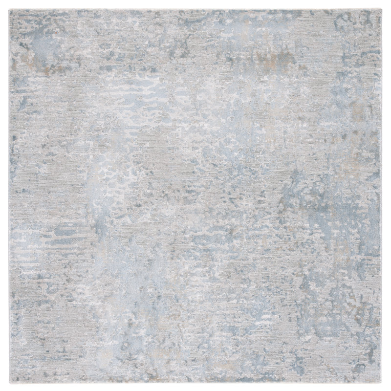 Aldfreck Performance Abstract Rug, Square 6'4"