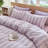 DONEUS Striped Duvet Cover Set 100% Washed Cotton Linen Like Soft Feelling 3 Pieces Bedding Set-121887710-121887699