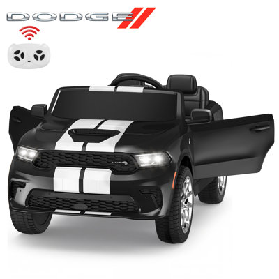Officially Licensed Dodge 12V Kids Ride On Car With Parent Remote & Bluetooth,Black