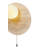 Elegant Wall Lamp with Travertine Body, Beige & White | 11.8 in Height, 3.9 in Base Plate | On/Off Button on Cable, G9 Socket (Max 10W) | Stylish Indoor Lighting for Living Room, Bedroom, and Office Spaces