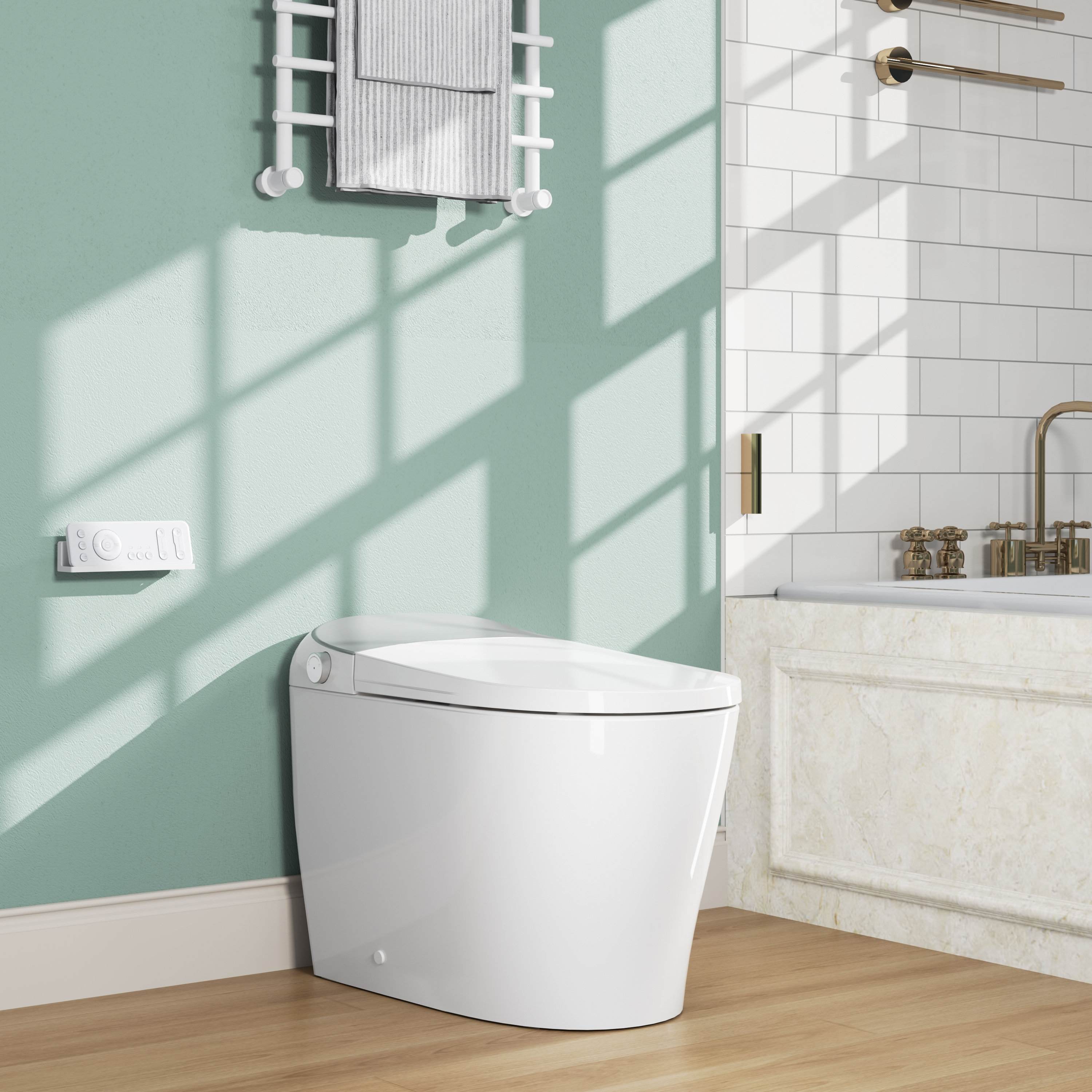 MOHOME Metis Smart Bidet Toilet, Elongated Comfort Height with Room Temp  Wash, Foot Sensing Flush (Seat Included) & Reviews