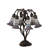 19" High Stained Glass Pond Lily 6 Light Table Lamp