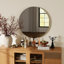 Miroir de salle de bain 80 cm, miroir rond, fixation murale