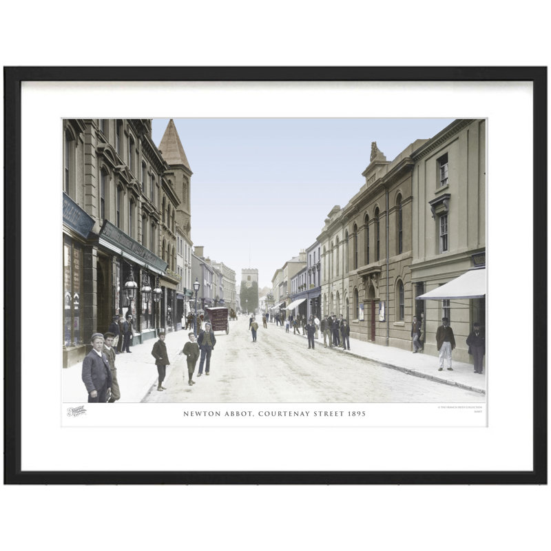 Newton Abbot, Courtenay Street 1895 by Francis Frith - Single Picture Frame Print, 60cm H x 80cm W x 2.3cm D