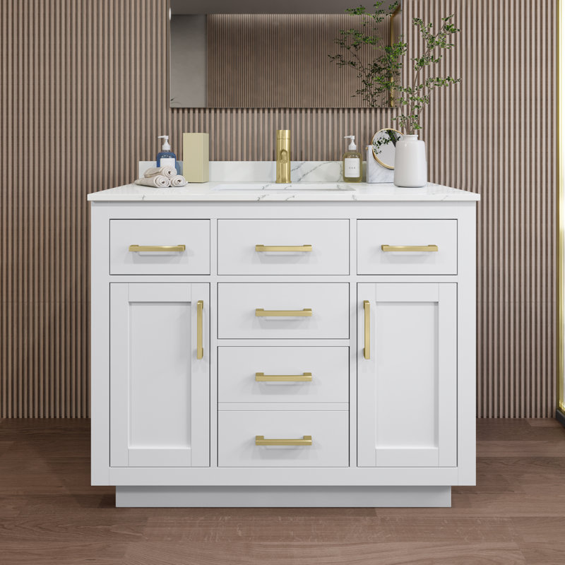 Beckett TK 42'' W Vanity, Single, Brushed Gold