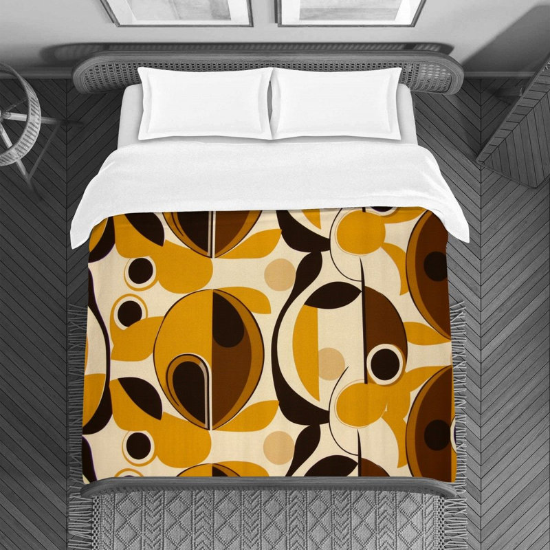 Polyester Abstract Duvet Cover, Queen Duvet Cover