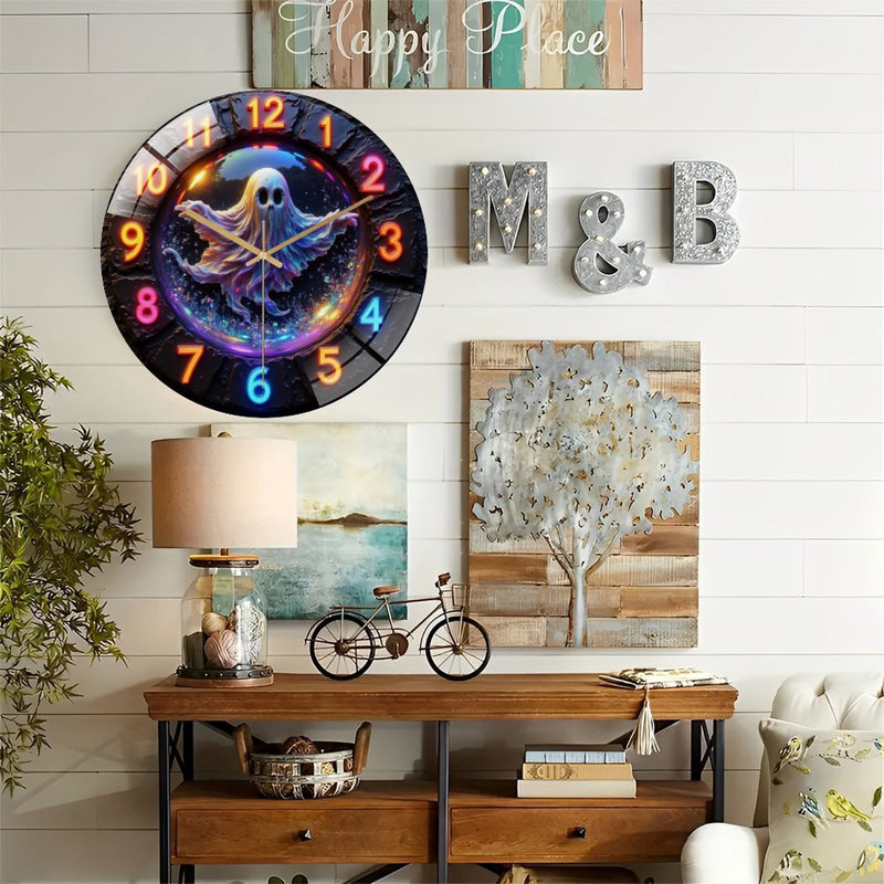 Horloge murale fantôme 12 po