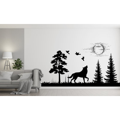 Adhésif décoratif loup, animaux