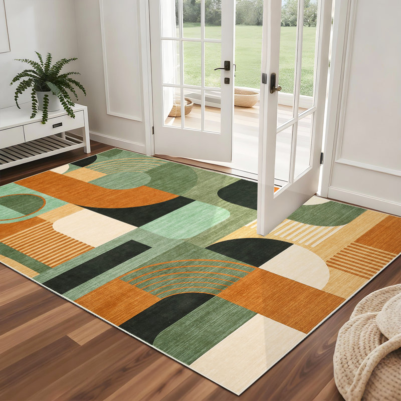 Tapis lavable à la machine Boho, Rectangle 4pi x 6 pi