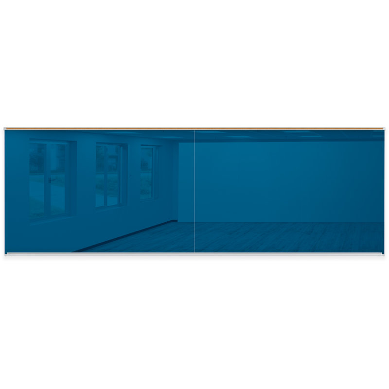 Panneau de verre mural Liso, Marine, 48 po x 144 po