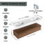 Meuble-lavabo mural de 60 po avec lavabo en résine, tiroir à fermeture en douceur et fixation flottante