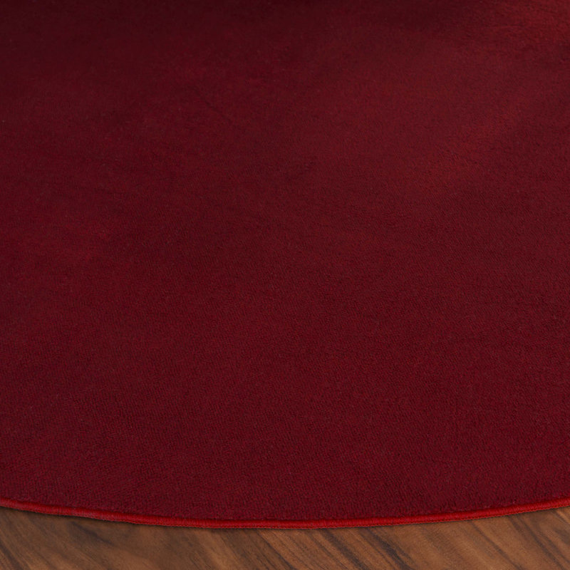 Tapis de couleur unie lavable à la machine Loft 300 Performance, Rond 4 po