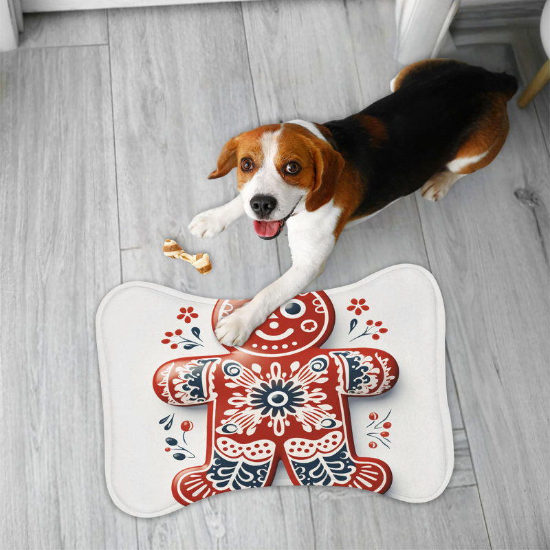 Scandinavian Holiday - Tapis d'alimentation en os 1 pièce, Moyen (18 po)