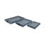 Plateau de repose-pieds accrocheur qui rehausse votre espace - Plateau de table basse décoratif avec motif bleu pour la salle à manger ou le meuble-lavabo - Plateau décoratif avec décoration polyvalente pour organiser ou servir - ensemble de 3, 24 po, bleu