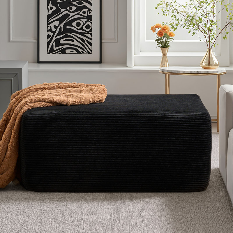 Repose-pieds moelleux de 37,01 po de largeur avec repose-pieds moelleux pour une décoration intérieure moderne