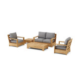 Madera Outdoor 13 - Piece Teak Conversation Set
