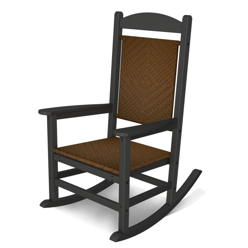Chaise berçante POLYWOOD Classics, Gris ardoise / Tigerwood