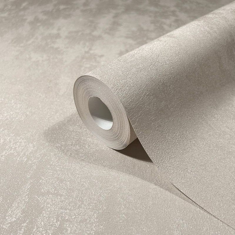 City Romance Collection Shimmer Aged Plaster Wallpaper Roll, Beige