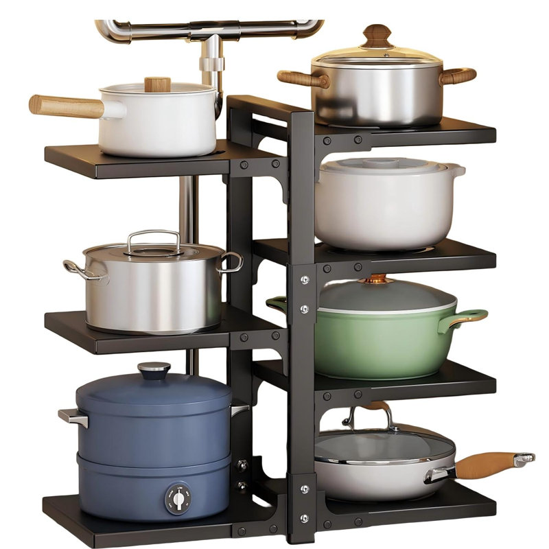7-Tier Adjustable Heavy Duty Pan Organizer Rack