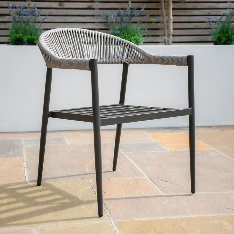 Brecon 4 - Person Patio Dining Set Round Table with Cushions Included