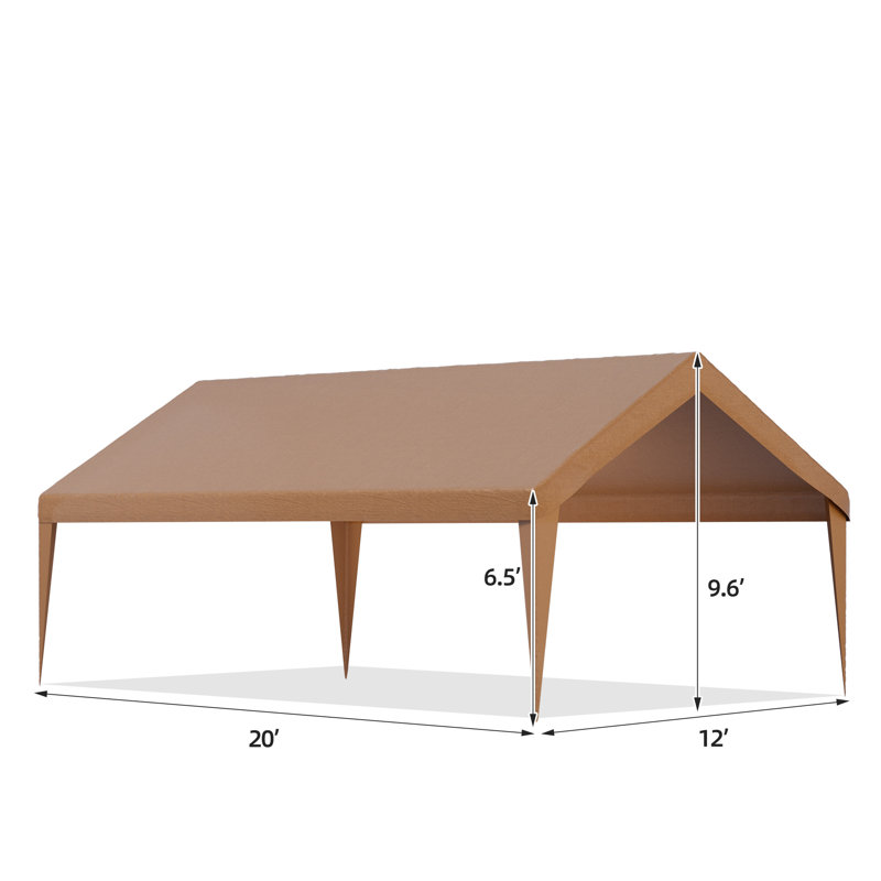Carports 12X20 Heavy Duty, Rainproof & UV Protected Carport Replacement Canopy, Replacement Canopy Only, Carport Frame Not Included