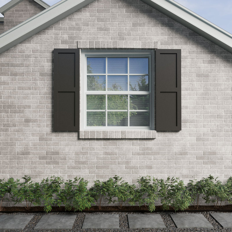 Deux volets plats égaux EnduraCore Composite, L 15 po, 72"H, Gris tempête de grêle