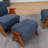 Solid Wood Cushioned Leisure Chair Set (Set Of 2)-1682116802