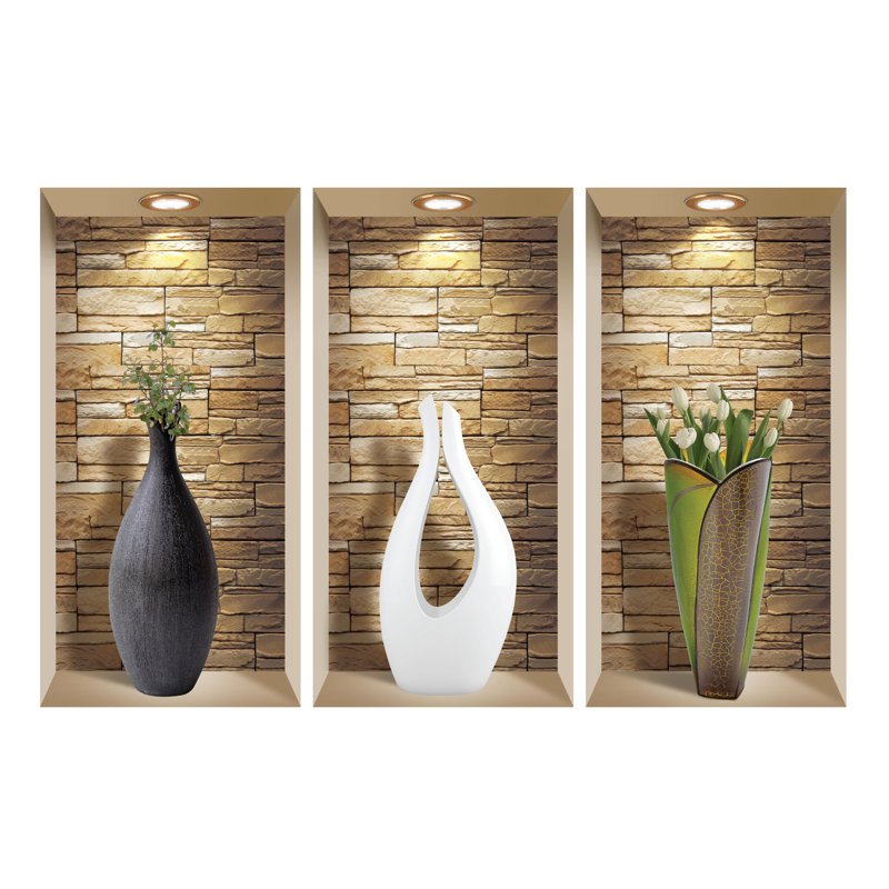 Multi-Color 3D Design Vinyl Wall Decal Set for Kids