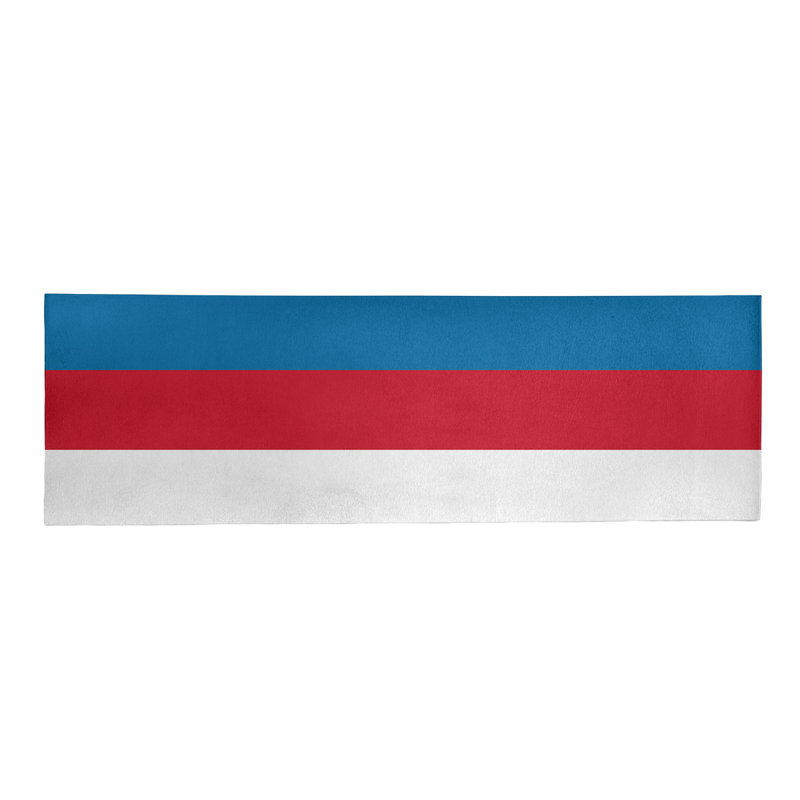 Tapis rouge/bleu, Tapis de couloir 2 pi 6 po x 8 pi