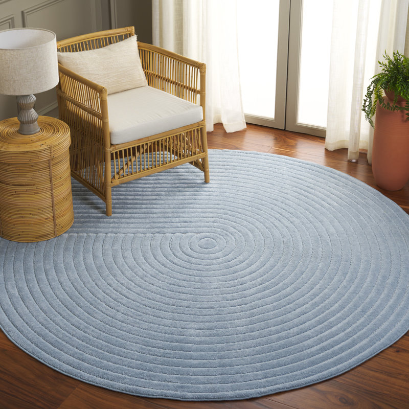 Durstin Performance Solid Color Rug, Round 6'7"