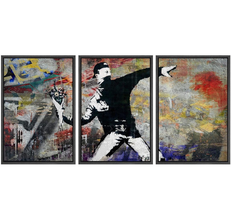 Wall Poster Banksy- Rage, Flower Thrower by Banksy, 24x36