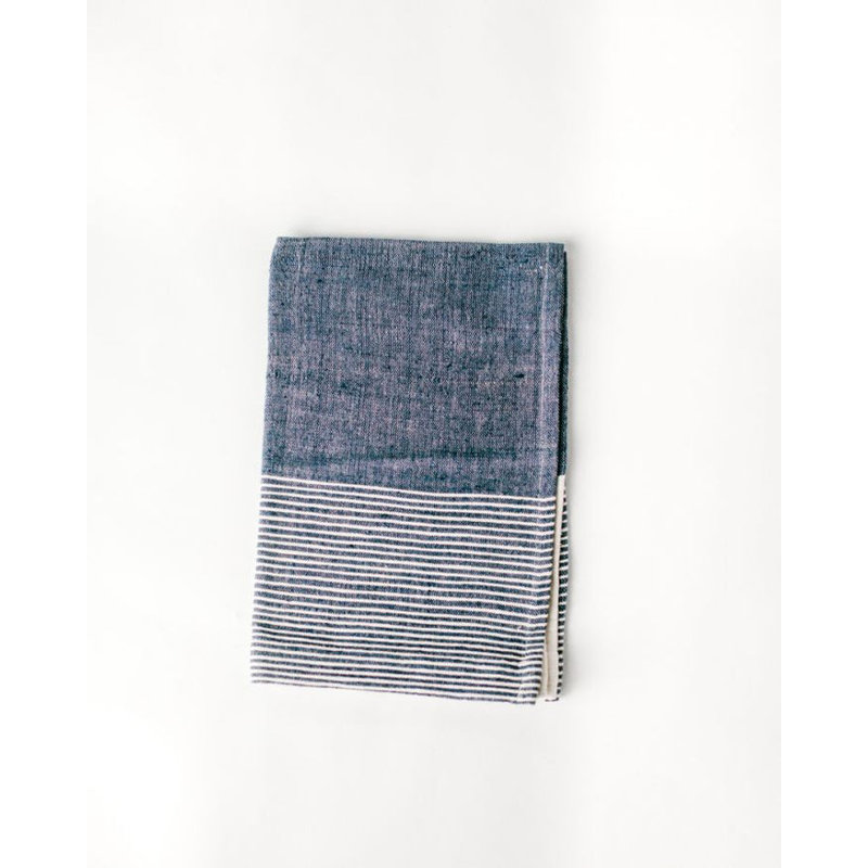 Ensemble de 2 torchons en coton Chesapeake, Bleu