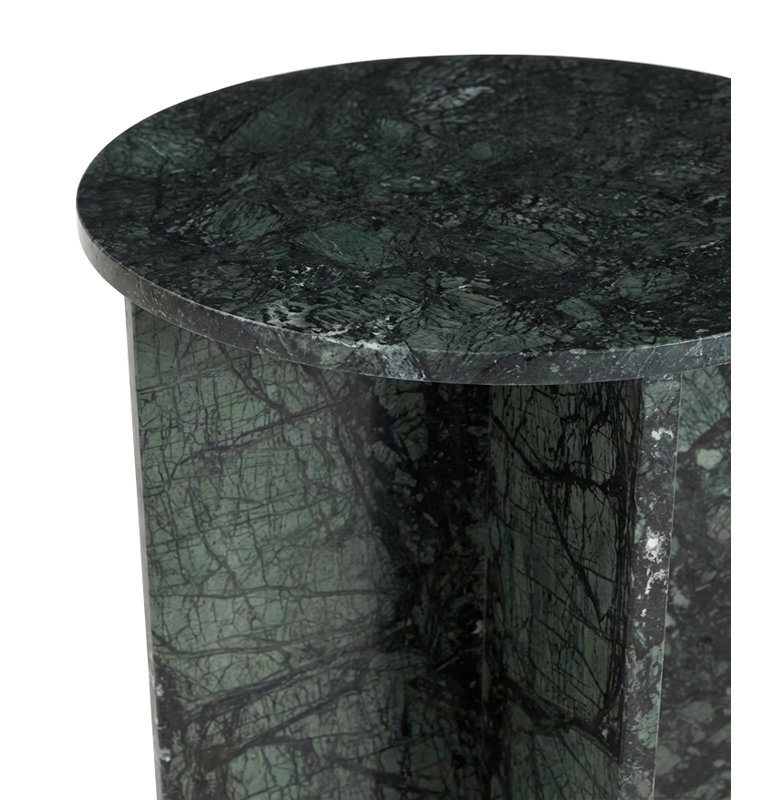 Table d'appoint ronde en marbre vert Pembreley